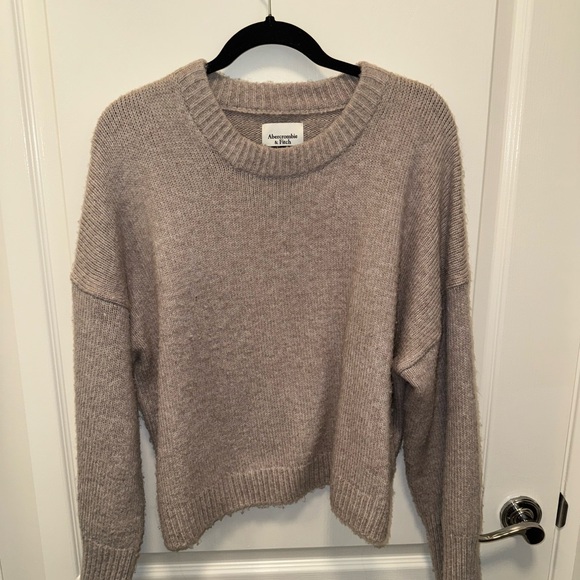 Wedge Crew Sweater - Light Taupe - Large - Picture 2 of 10